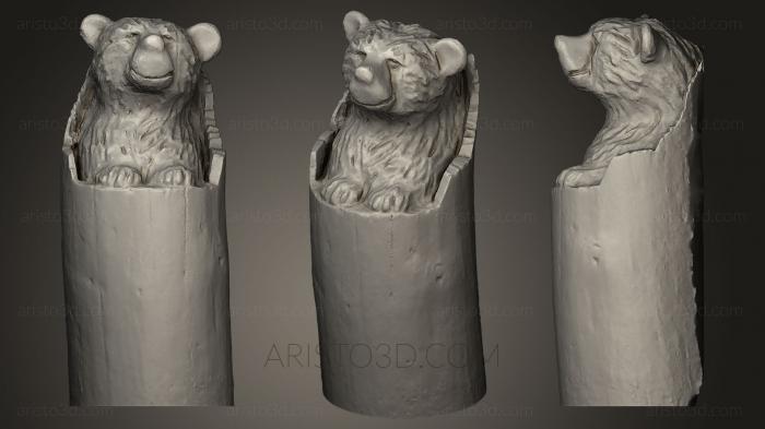 Masks and muzzles of animals (MSKJ_0052) 3D model for CNC machine